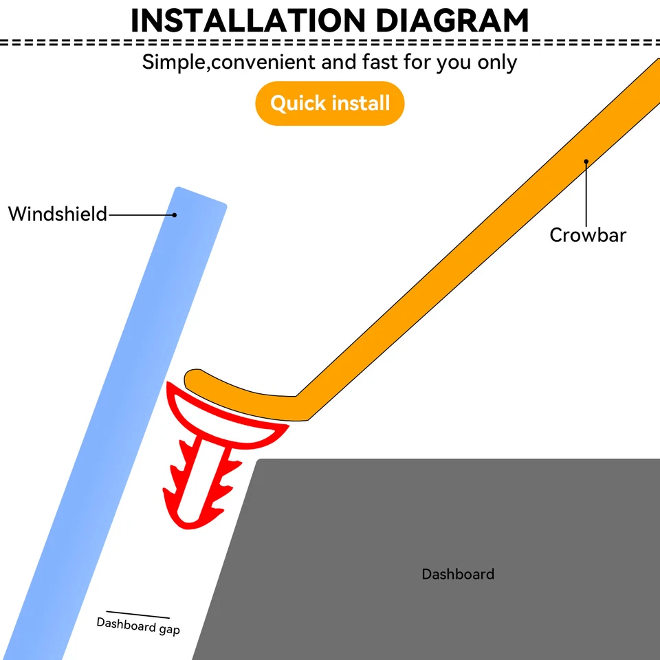 Tira de sellado universal para tablero de instrumentos de 1,6 m parabrisas empuje goma hueco aislamiento acústico Foto 4 de 4