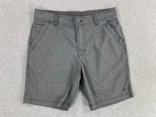 Prana Hemp Blend Casual Chino Shorts Men's 38 Green