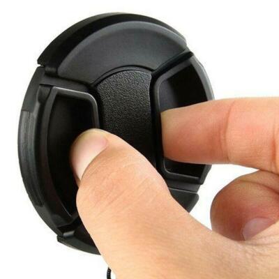 58 mm Front Lens Cap Center Snap on Camera Cover For All with Cameras Leash 