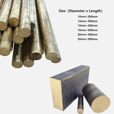 Long 300mm Solid Tin Bronze Round Rods Bronze Hobby Bars Dia 10/12/15/18/20/25mm