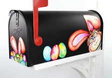 Mailbox Magnet Partial Cover Easter Nerdy Funny Bunny with Easter Eggs