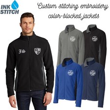 Ink Stitch Design Your Own Custom Logo Texts Stitching Men Line Fleece Zip Up