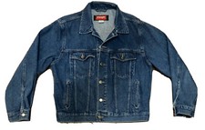 Vintage Wrangler Hero Denim Trucker Jean Jacket Sz M Medium Coat Pockets