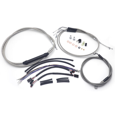 12'' Handlebar Extended Cable For 12-14 Dyna Super Glide Custom FXDC w/out ABS