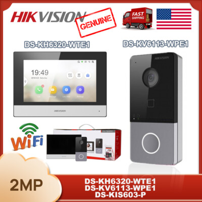 Hikvision IP Video Intercom System Kit Wifi Doorbell DS-KIS603-P DS-KV6113-WPE1