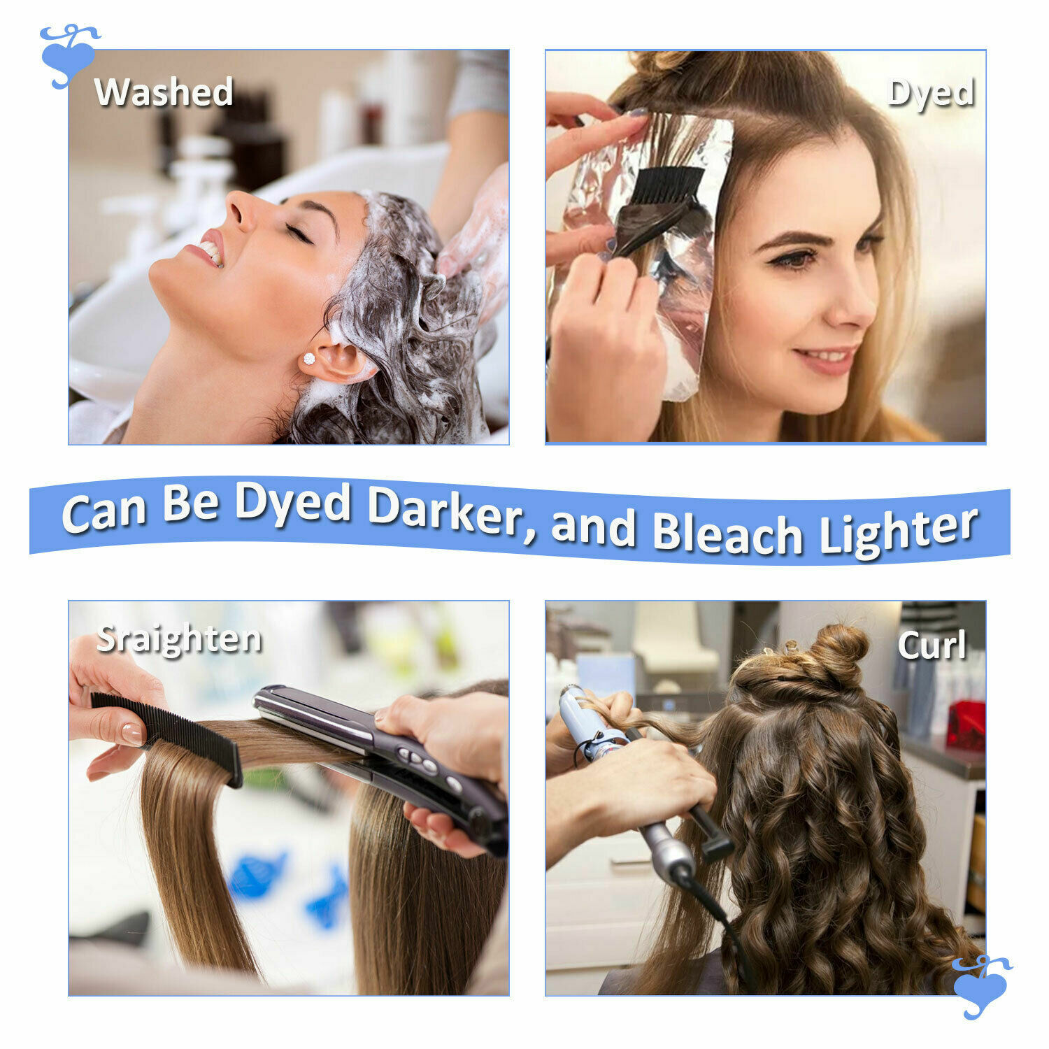 Image 51 - Clip in Hair Extensions 100% Real Remy Human Hair 8pieces Clip-on Straight Thick