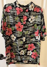 Garth Brooks Vintage 90s Hawaiian Shirt Two Pina Coladas Patch Size L Body Code