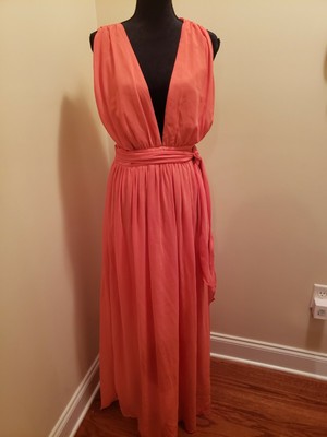 orange bohemian dress