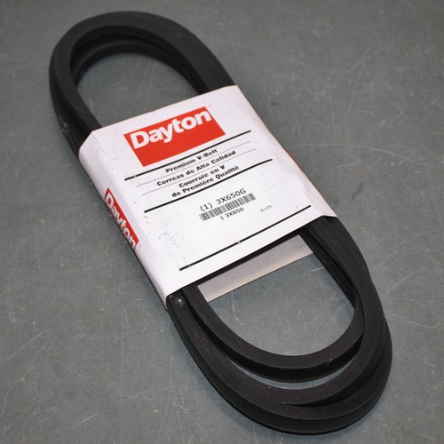 (6) Dayton B105 Premium V-Belts 3X650, 21/32" x 108", Power King, Black Rubber - Picture 2 of 5