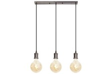 4lite Decorative 3 Light Ceiling Pendant Blackened Silver Finish 4L1/7007