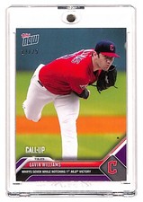 2023 MLB Topps Now Gavin Williams Call-Up PURPLE PARALLEL /25 SSP Guardians #539