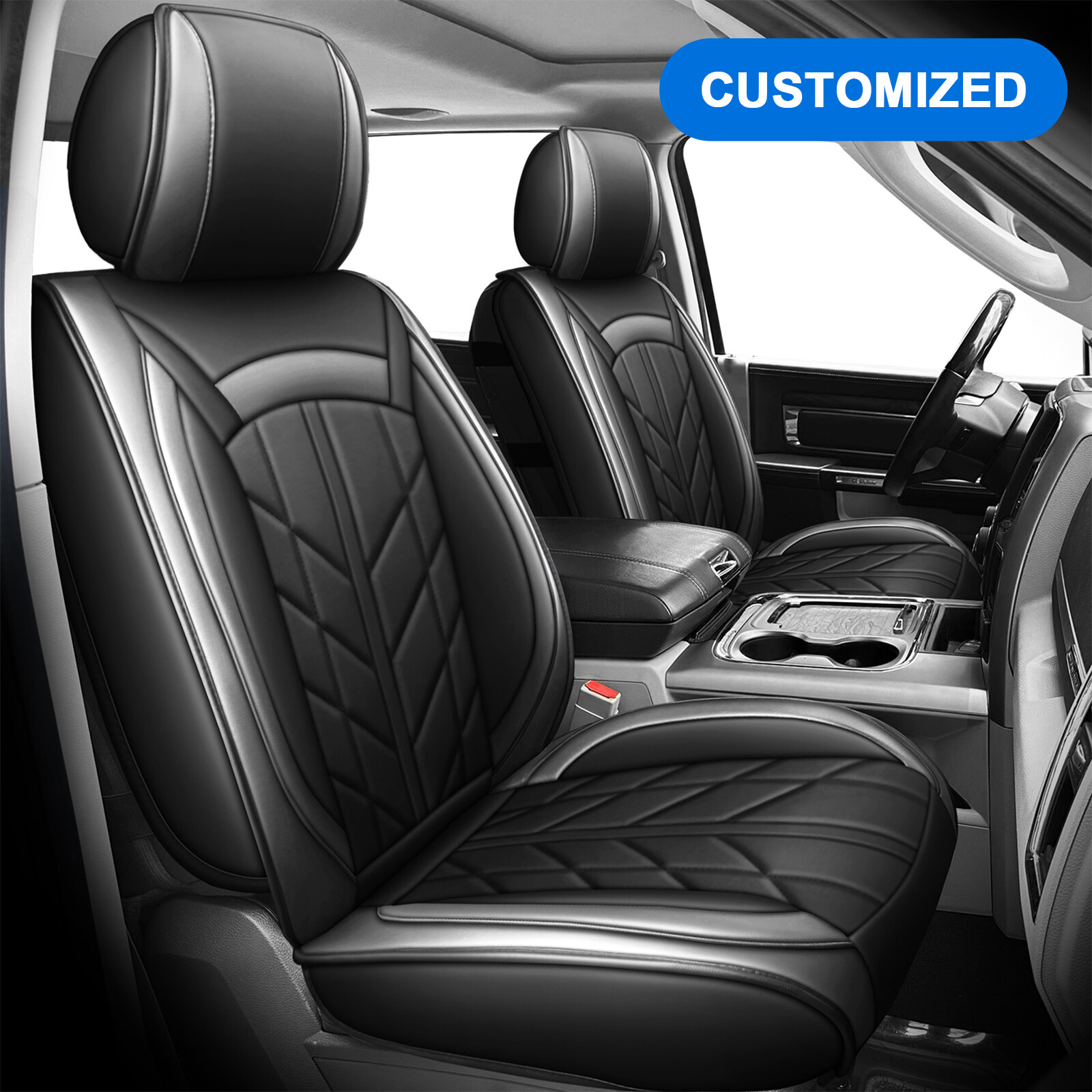 Car Seat Cover Custom for GRAND CHEROKEE 11-21 Seat Cushion Protector PU Leather-image