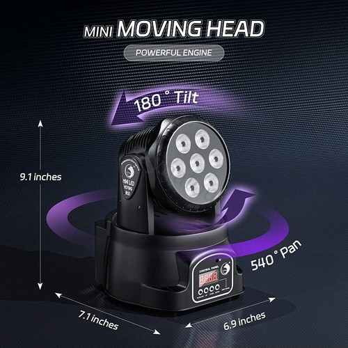 2PC 105W RGBW LED Moving Head Light Beam Stage Lighting DMX Club DJ Party Disco - Picture 9 of 21