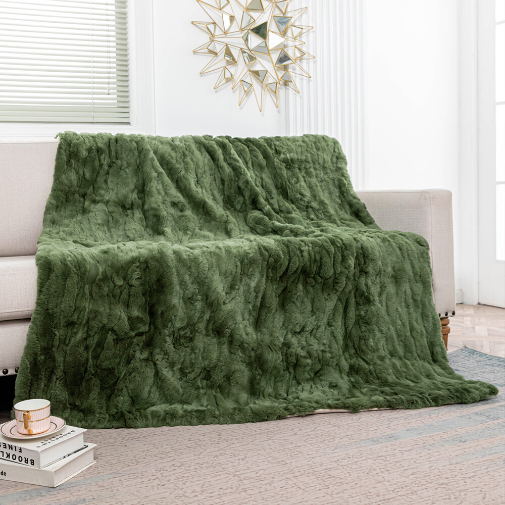 Leather Skin Rugs Queen 79''x55''