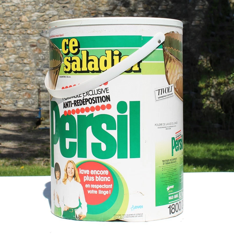 Maxi baril publicitaire de lessive Persil vintage vide en carton - Photo 3/4