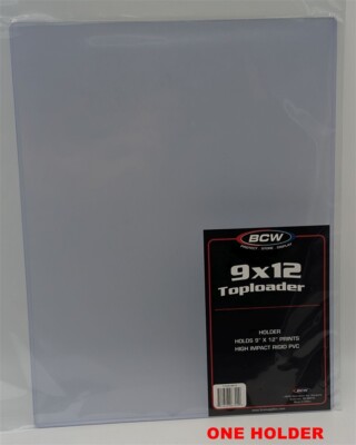 ONE LOOSE BCW 9 x12 Photo / Print Rigid Topload Holder 9x12 hard plastic sleeve