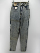 VINTAGE Jordache Jeans Women 7 8 Blue Mom High Rise Acid Wash Denim 80s NWT 
