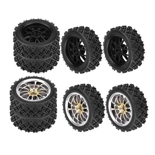 4er Set Racing Off Road Fahrzeugreifen Gummireifen Felge Für RC 1:10 Auto FAT - Bild 11 von 18
