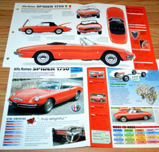 1967 Alfa Romeo Spider 1750 Specs Info Poster Original Brochure Ad 62 Duetto