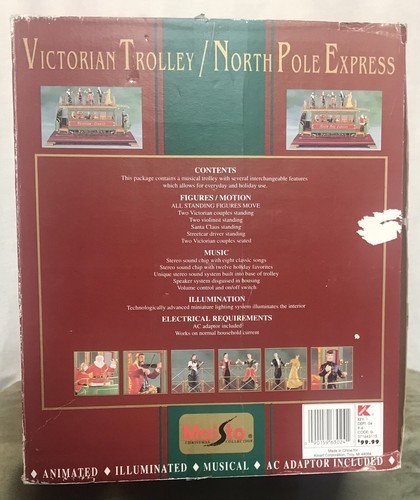 Vintage 1996 Maisto Animated North Pole Express Musical Victorian Trolley- WORKS - Picture 4 of 23