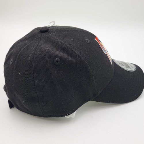 Miami Marlins 9FORTY New Era Black Adjustable Hook Loop Hat - Picture 5 of 8