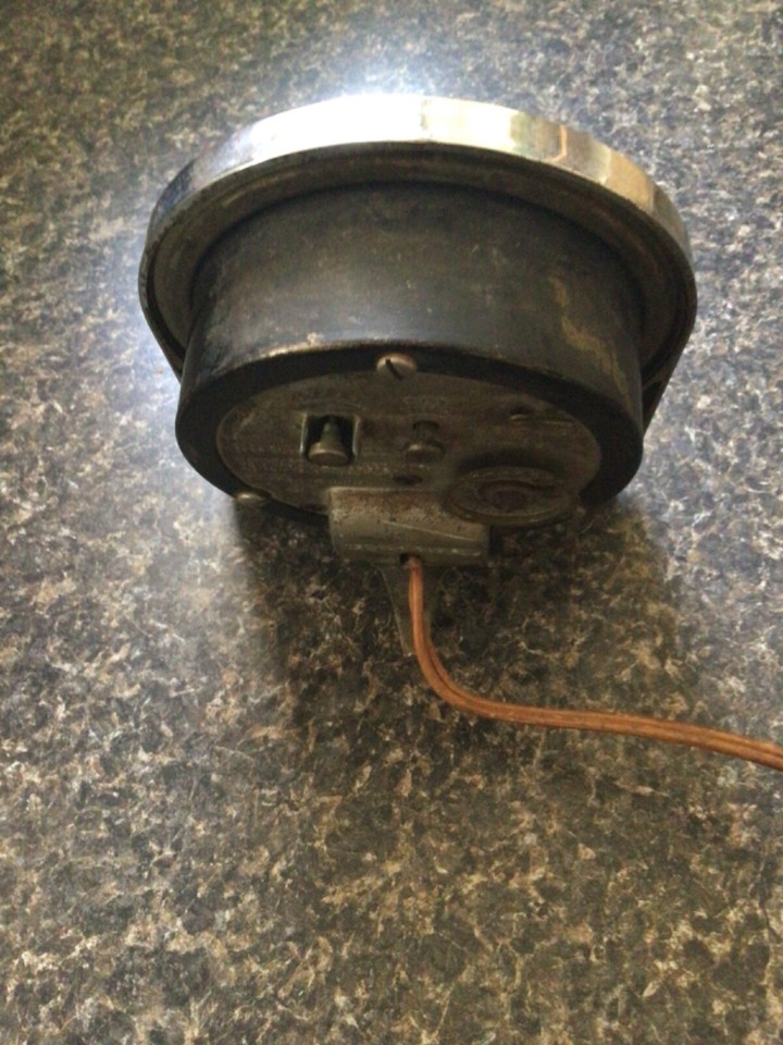 HAMMOND spinstart Alarm Clock; Art Deco Chrome 1920s30s, runs and