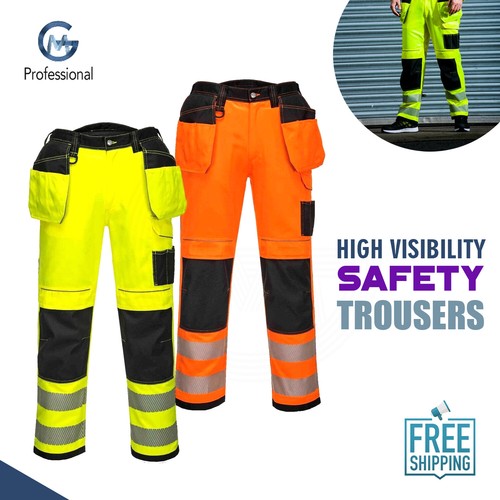 Portwest Mens Hi Vis Trousers Holster 