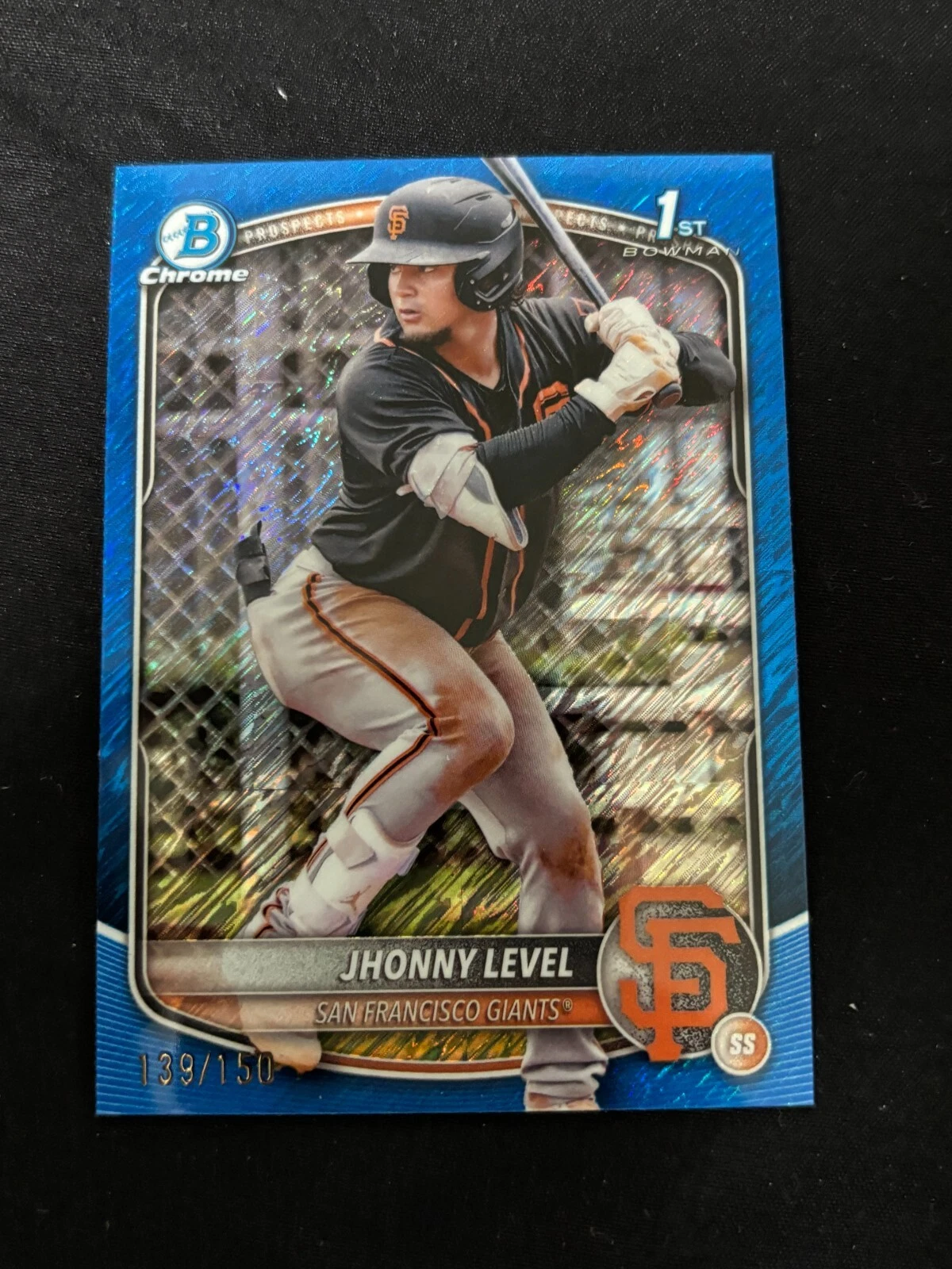 2025 Bowman Chrome Prospects Jhonny Level #BCP-147 Blue SHIMMER Refractor /150
