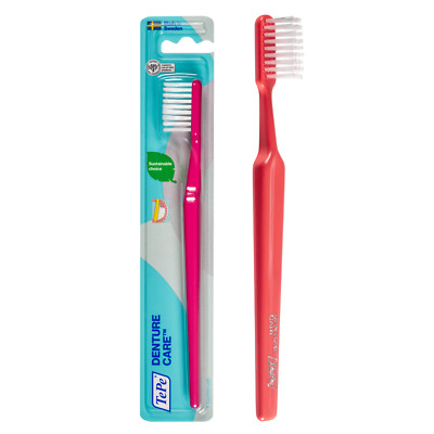 TEPE Denture Care Brush   Toothbrush for Cleaning Full or Partial Dentures 1Pk