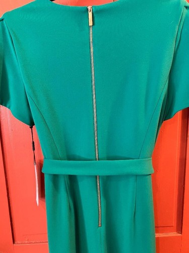 Calvin Klein Green Short Sleeve Wide Leg Crop Pocket Jumpsuit Size 12 - Picture 6 of 10
