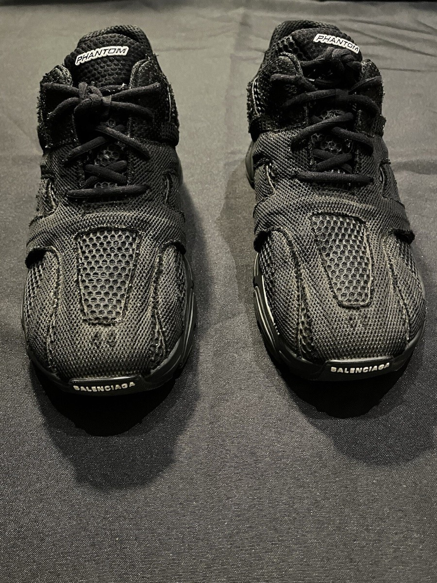 $850 BALENCIAGA PHANTOM 678869 BLACK SNEAKERS SHOES MENS SIZE 44