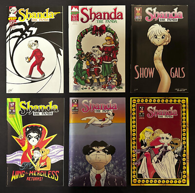 Shanda the Panda #13-18 Run of 6! James Bond & Showgirls Homage! Free Shipping!