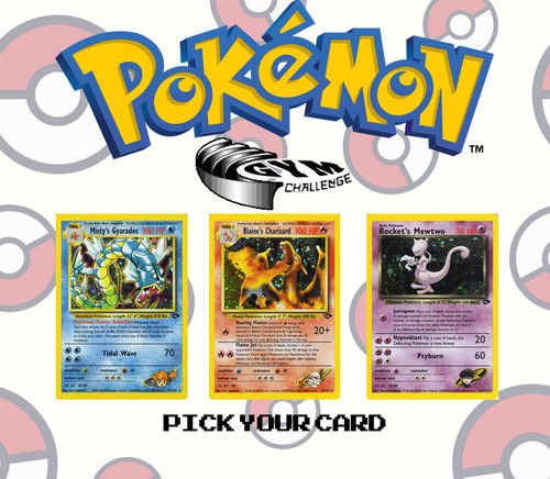 Vintage Pokémon Gym Challenge Unlimited WOTC - Pick Your Card  Complete Your Set