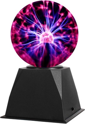 Gresus 5 Inch Plug-in Magic Plasma Ball Lamp - Touch & Sound Sensitive Black 