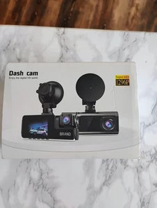 Dash Cam Super HD 1296p 3 Chaîne - Avant, intérieur & Arrière avec montage nouveau en boîte