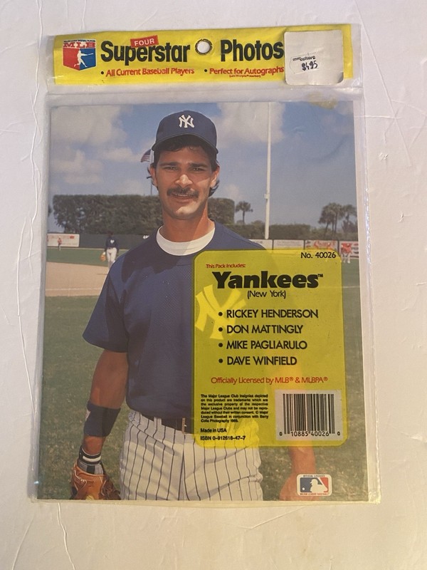 1989 MLB SUPERSTAR PHOTOS 4 photos, Yankees, Mattingly, Henderson, Winfield