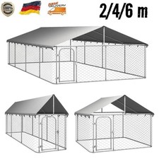 Outdoor Hundewinger mit Dach Hundekäfig Hundehaus Außengehege Käfig Tierhaus