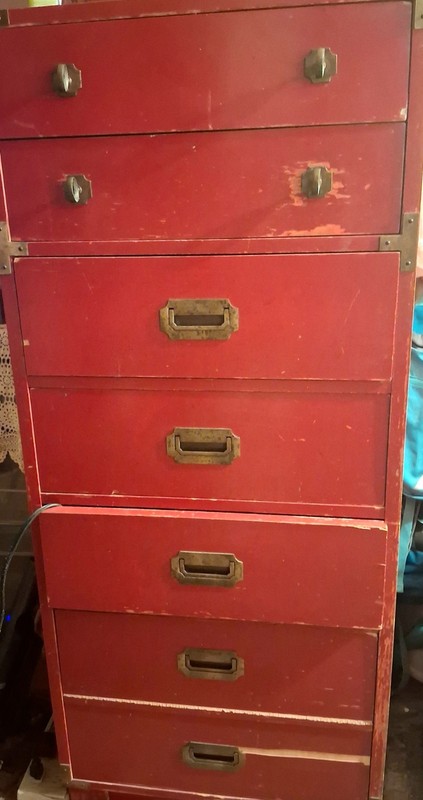 Vintage British Military red dresser