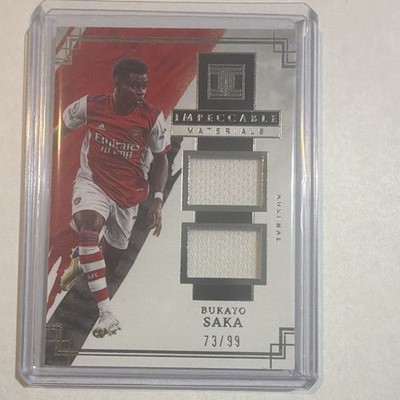 Panini Impeccable PL 2021-22 Dual Materials Bukayo Saka Arsenal DM-BSA /99