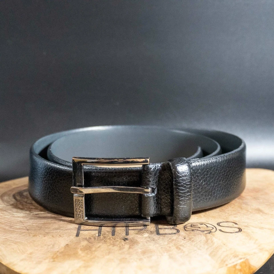 Hugo Boss Herren Gürtel Elloy Leder Jeansgürtel Schwarz Größe 32 - Bild 1 von 4