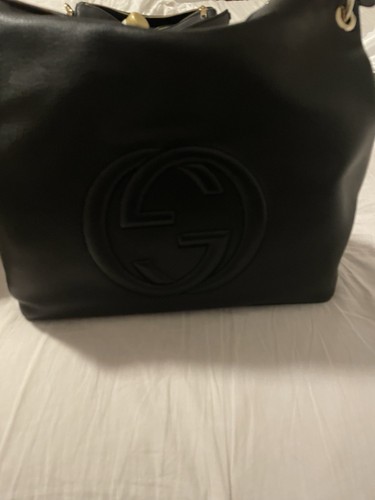 GUCCI 536194 Soho Black Hobo Leather Shoulder Bag & Wallet Brand New Authentic