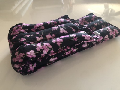 #ad rice flax heat pad hot cold shoulder neck wrap pack Bag 21x6#x27;#x27;pain aid Blossoms $19.95