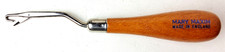 Vintage Latch Hook Hooking Tool Rug Hinged Wood Handle