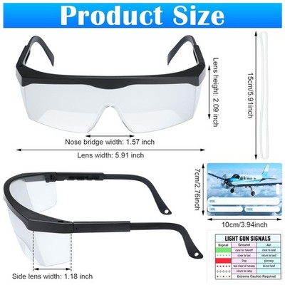 Aviation Training Glasses w/Adjustable View Limiting - Black