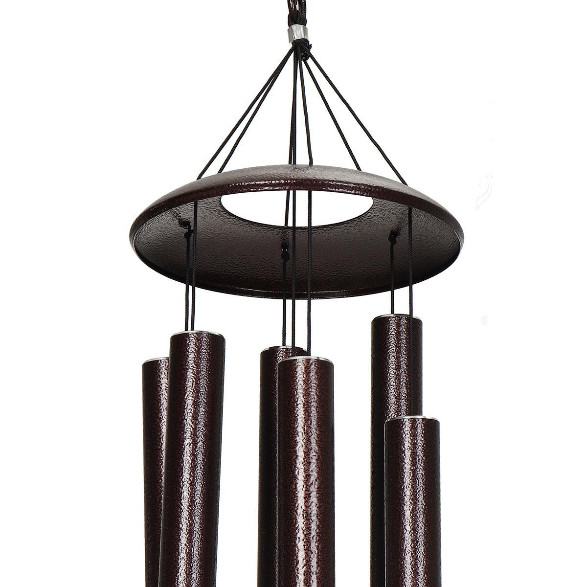 48" DeepTone Wind Chimes 6 Tube Resonant Bass Sound CHURCH Bell Tuning Windchime