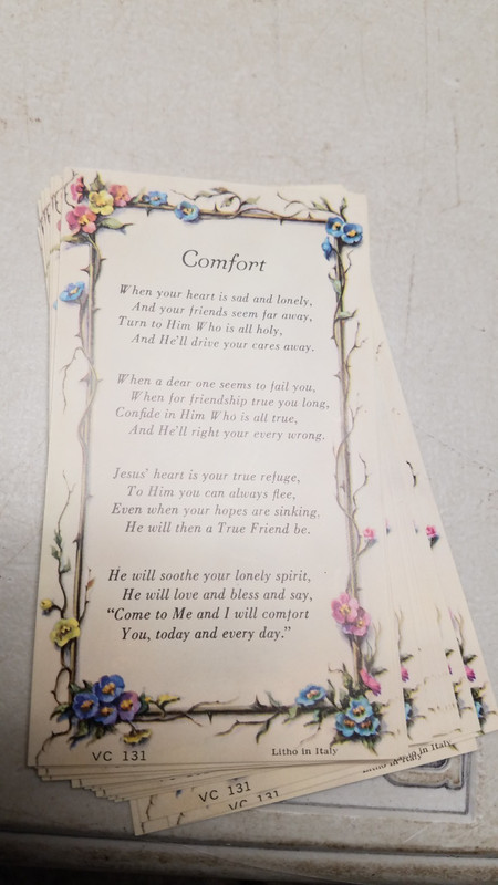 Lot of 14 - Comfort Holy Cards VC 131 (C)