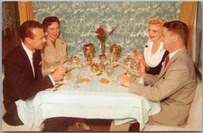 Vintage 1950s UNION PACIFIC RAILROAD Advertising Postcard "GOLD ROOM" Dining Car