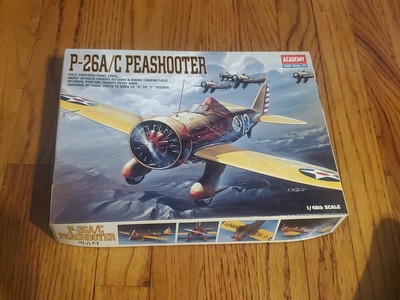 Academy 1/48 scale P-26A/C Peashooter  -  FREE shipping Open Box Sealed Packages