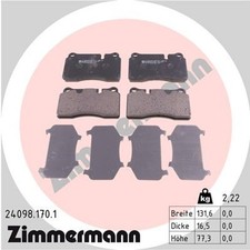 ZIMMERMANN Bremsbelagsatz Scheibenbremse 24098.170.1 für VW TOUAREG AUDI SEAT A3