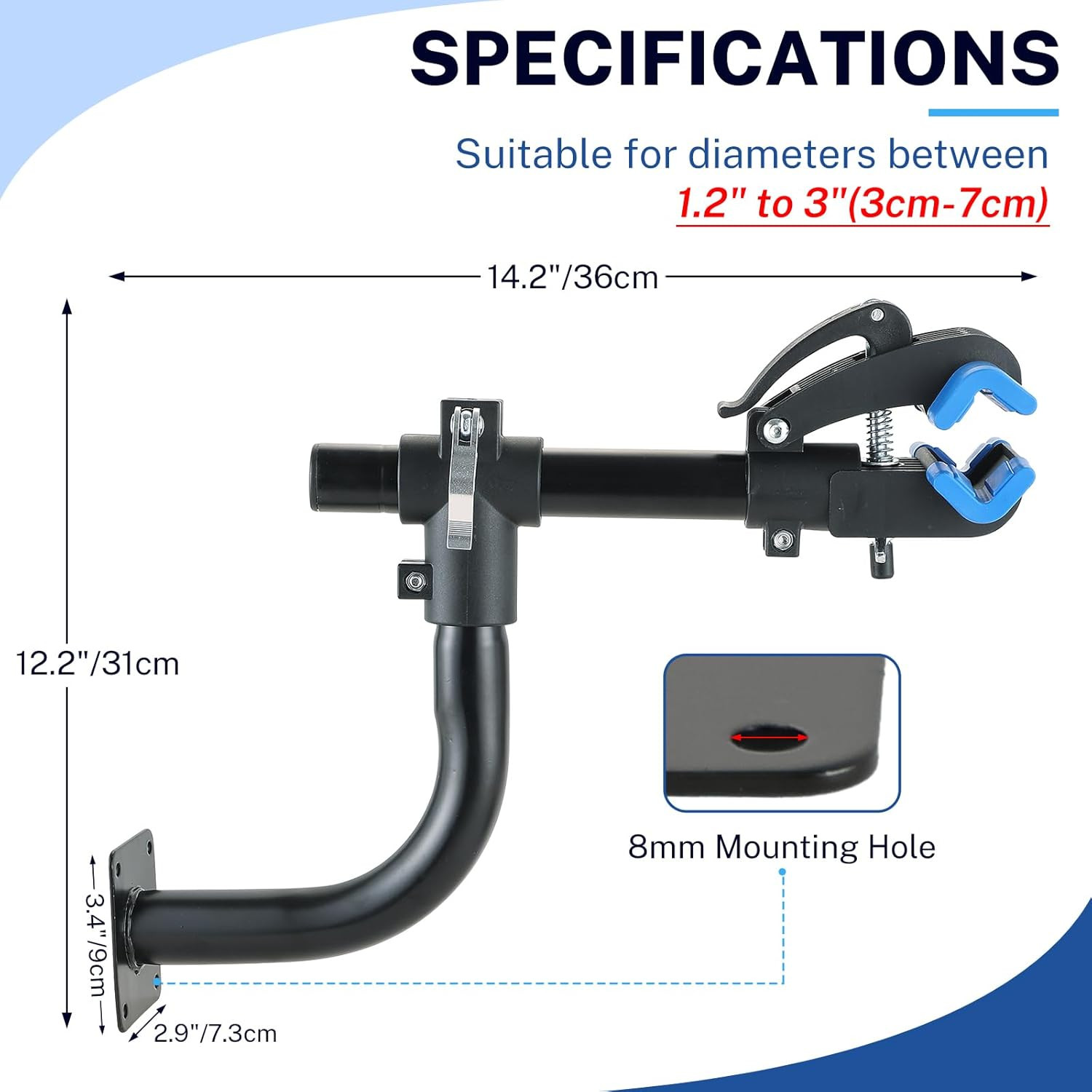 Curved Bike Repair Stand, Bench Mount Bike Repair Stand Bicycle Maintenance Rack
